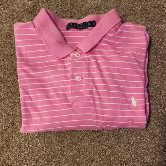 Polo by Ralph Lauren Pink Striped Polo Shirt - Picture 9 of 9